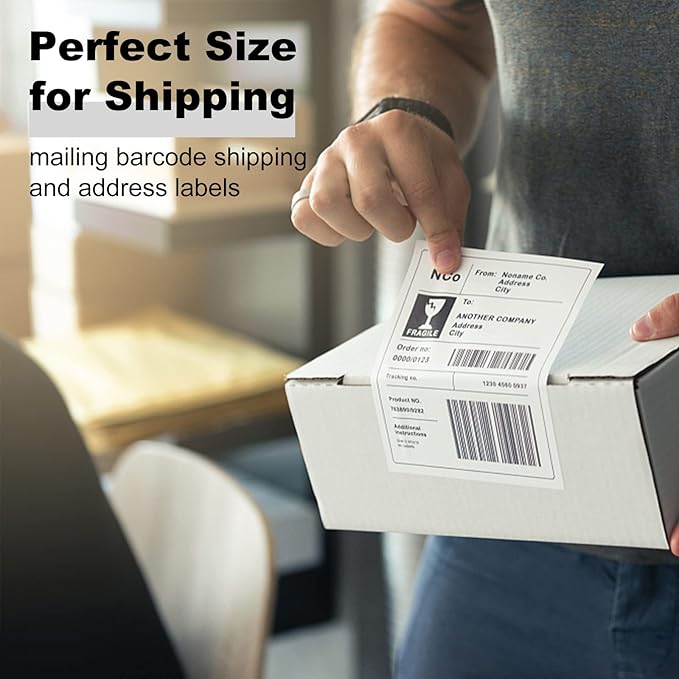 BESTEASY Sticker Paper 8.5" x 11" Full Sheet Label Stickers for Laser & Inkjet Printers, Self-Adhesive Paper Shipping Labels (1-up 1000 Labels)