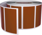 Royal Green Rectangular Color Coding Sticker Roll - Write On Labels for Folders, Organizing & More, 1.57" x 0.75" Stickers to Write On Name Tags for Office Supplies & Organization, 500-Pack (Brown).