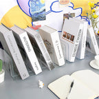 2PCS Acrylic File Organizer for Desk, Desktop Document/Mail Organizer, 4 Compartments Plastics Invisible Bookshelf Floating (12.5" x 5.7" x 5", Clear)