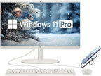 HP 21.5" FHD All-in-One Desktop Computer, 64GB RAM 2.2TB Storage (2TB SSD + 256GB Docking Station Set), Dual-Core Intel Celeron, Windows 11 Pro with Microsoft Office Lifetime Suite, Keyboard & Mouse