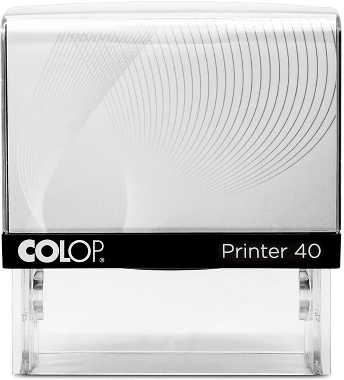 COLOP Large Size Self Inking Custom Text Stamp - Choose from Many Fonts & 15 Ink Colors