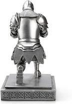 Medieval Armored Warrior Knight Pen Holder Desk Organizers and Accessories Resin Pencil Holder Paperweight as Gift with a Cool Letter Opener for Desk (Silver)