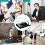 PecMuikee Business Card Holder for Desk，Acrylic Business Card Display Stand,Multiple Business Card Holders for Office, Exhibition, Home, Restaurant 2 Slot 2 Tier