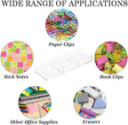 Clear Acrylic Sticky Note Holder, 3in1 Self-Stick Memo Pad Dispenser for Office Home School Post Bank Desk Supplies (DP007)