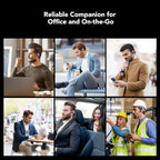 NUROUM OpenEar Pro Headphones with Mic, ENC Noise Cancelling Microphone, Bluetooth 5.3 Multi-Point Connection, Sweatproof Wireless Headset for Work, 15H Comfort for Driving, Office, Workout OW20B-C