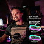 2K Webcam for PC, Plug and Play USB C Webcam with Dual Microphones,Ring Light,Fill RGB Light & Cover,Autofocus,65°FOV,1080P@60FPS, PC Web Camera for Desktop Computer Laptop Mac Zoom Streaming