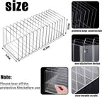 Ctosree Acrylic File Organizer for Desk Vertical 15 Compartments File Sorter Mail Organizer Desktop Countertop Folder Stand Racks for Office Home School Desk(Rectangle,Clear)