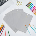 Geyee 100 Pcs Clasp Manilla Envelopes 6 x 9 Inch Gummed Colored Envelopes for Storing or Mailing for Home Office Business Supplies(Gray)