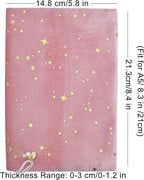 BLBMH A5 Book Covers for Paperbacks Book Cover for Privacy Fit for 5.5x8.3 inch Adjustable Book Sleeve Cover for Women Over 15 Diary Softcover Protector for Notebook - Velvet Pink