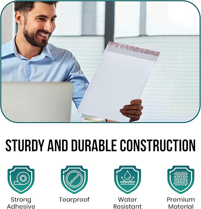 Levex - #6 12.5" x 19" [100 Pack] Poly Bubble Mailers, Padded Envelope Mailers, Packing Envelope & Mailing Bags for Shipping