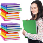 Sherr 14 Pack Stretchable Book Covers Reusable Jumbo Bookcloth 9" x 11" Durable Washable Back to School Book Cover Protector for Most Hardcover Books Textbooks(Bright,Classic)