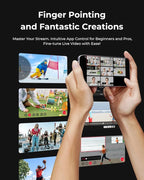 OBSBOT Tail Air & Smart Remote Combo, Streaming Camera with AI Tracking PTZ, Intelligent APP, Gesture Control, HDMI/USB-C/Wireless Webcam, Video Cameras for Filming, Worship, Content Creator, etc.