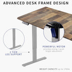 VIVO Electric 71 x 36 in Standing Desk, Memory Height Adjustment, 1B Series, Reclaimed Wood Top Gray Frame, DESK-KIT-1G7P-36