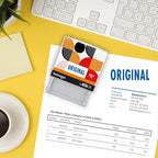 Fastnotes Original Self-Inking Rubber Stamp by COLOP - Great for Office Documents, Notary, Warehouse, Accounting Paperwork, Business, and Legal Documentation - Blue Ink (Original- Blue)