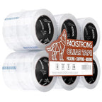 Packstrong Industrial Grade Clear Packing Tape 12 Rolls - 110 Yards per Roll - 2" Wide x 2 mil Thick, Acrylic Adhesive Tape for Box Office Moving Packaging Shipping