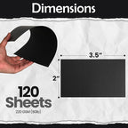 SANZIX 120 Pack Blank Business Cards 2" x 3.5" 220 GSM-80 Lbs Customizable Black Cardstock Business Card Paper for Printer | Black Blank Thankyou & Message Cards.