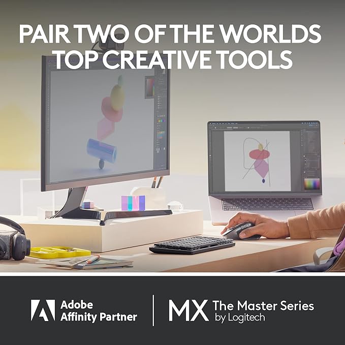 Logitech MX Master 3S for Mac - Wireless Bluetooth Mouse with Ultra-Fast Scrolling, Ergo, 8K DPI, Quiet Clicks, Track on Glass, Customization, USB-C, Apple, iPad - Pale Grey