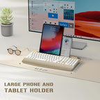 Ergonomic Wireless Keyboard with Wrist Rest-Low-Profile,Phone/Tablet Holder,Quiet Design，Windows & Mac OS，Full Size Cordless USB Computer Keyboard for Desktop,Laptop, PC, Mac, Windows-Gold