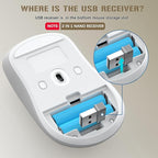 Ergonomic Wireless Keyboard and Mouse with Wrist Rest，Phone Holder - 2.4GHz Full-Sized Low-Profile Quiet Gold Wireless Mouse and Keyboard Combo for Computer, Laptop, PC, Mac-Gold