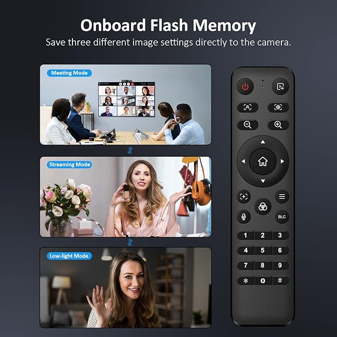 NexiGo Iris, 4K AI Webcam with 1/1.8" Sensor, Onboard Flash Memory, HDR, PiP, DSLR-Style Control, Auto Framing/Tracking with Flexible FOV, Noise-Canceling Mics, for Zoom/Teams/OBS and More (Renewed)