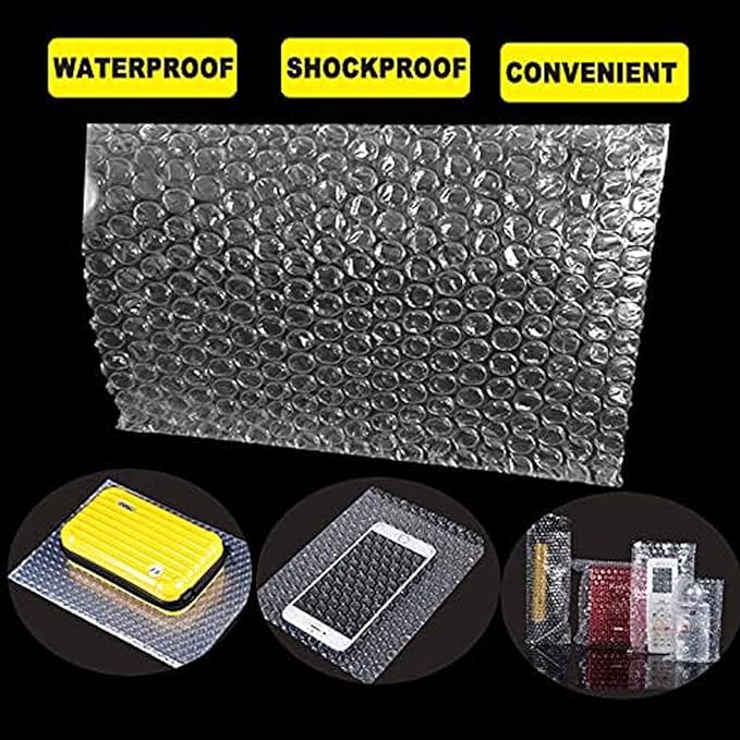 50Pcs Clear Bubble Out Bags, 10”x14” Bubble Pouches Bags for Shipping, Double Wall Bubble Cushioning Wrap Bags for Moving Packaging Storage Fragile China Dishes Electronic Item-Large Bubble Pouches