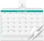 Wall Calendar -Calendar 2025-2026 from Jan. 2025 to Jun. 2026,18 Months Calendar,13.7"×11"Thick Paper with festival Dates and Ruled Blocks for Home or Office New Year and Christmas Gifts