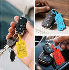 50 Car Key Tags with Labels Plastic Car Dealership Key Tags Self Locking Automotive Identifiers Blank Shop Labels with One Pen (Mixed Color)
