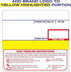 CEPRICO - Customizable CĀS Scale Labels - 144 Rolls of Thermal Printing Scale Labels – Compatible with CĀS LST-8040 | Safe Handling Instruction | Ideal for Supermarkets, Retailers and Grocery Stores