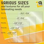 Thermal Laminating Pouches, Matte Finish, 2.6 x 3.9 Inches, 5 Mil Thick, 50 Pack, Suited for Business Card Size Laminating Sheets 2 x 3.5