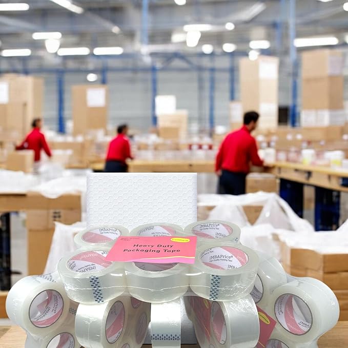 iMBAPrice 2 Inches Clear Packing Tape, 36 Rolls x 110 Yards Storage Box Sealing Packaging Tape Refill for Packaging and Shipping,Total 3960 Yards