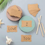 120 Pieces Small Mini Business Cards Vintage Assorted Colors Blank Note Cards Gift Word Card for Business Cards, Gift Cards (Brown, 3.66x 2.36 inches)