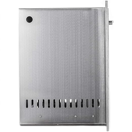 Pull-Out Trash Drawer Stainless Steel Outdoor Kitchen Trash Drawer Storage for Two 10 Gallon Commercial Wastebaskets (W/handle-17x23x16)