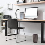 HOLDN’ STORAGE Small Trash Can - 1.58 Gallon Open Top Waste Bin, Compact Waste Can Perfect for Bathroom, Kitchen, Office, Dorm - Durable Garbage Can - Metallic Brown