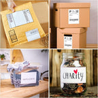 Half Sheet Shipping Labels - 20000 Counts, 8.5” x 5.5” Self Adhesive Shipping Label White Internet Mailing Labels 2 Per Page, Laser & Inkjet Printer Compatible [10000 Sheets 8.5” x 11”]