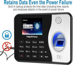Time Clocks for Employees Small Business Automatic Calculate Hours, 0 Monthly Fees Fingerprint Time Clock, H3 Standalone Biometric Clock in Machine for Employees with 5 RFID Cards