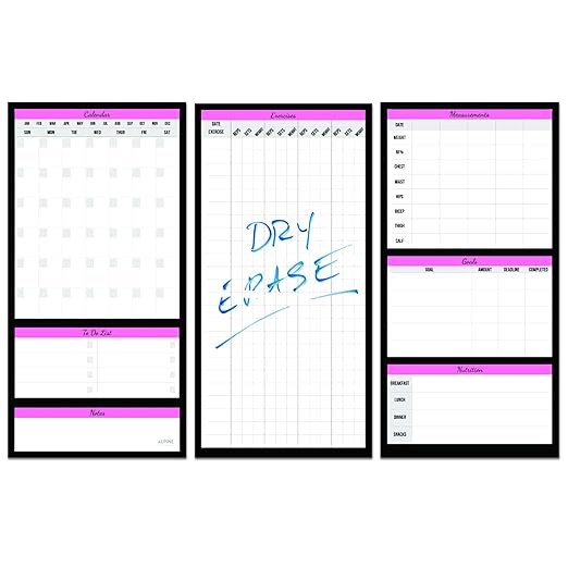 Weekly Planner Pad - Notepad Scheduling System - Dry Erase Board, Task List, and Calendar - Planning Poster for Time Management, Workout, Exercise, and Weight Loss - Expandable Desk Notepad