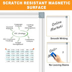 H-Qprobd Large White Board Dry Erase Board for Wall 72"X40" Magnetic Whiteboard with Long Pen Tray, Presentation Dry Erase Boards for Office, Classroom, School, Home