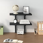 Clamp On Desk Organizer, 2-Tier Desktop Bookshelf, Adjustable Desk Storage Shelf, Metal Frame, for Office, Study and Game Room, Black DSBK3501