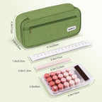 WEMATE Pencil Case, Large Storage Organizer for Stationery, Back - to - School Essential, Teacher Must - have, Big Pencil Pouch, Marker Case School Supplies for College & High School