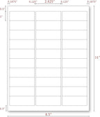 KKBESTPACK 30 Up Shipping Address Labels – 1” x 2-5/8” Self-Adhesive Barcode FNSKU Stickers for Inkjet and Laser Printer (500 Sheets / 15000 Labels)