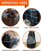 Black Stretch Film/Wrapping Paper Thickness, 18 Inch 1500 Feet Plastic wrap roll,Industrial Strength, Heavy Duty Shrink Wrap idea for Moving, Shipping, and Pallet Packing