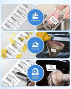 M100 Thermal Labels 1.18"X0.78" (30X20MM), Compatible with Label Maker Machine M100/ M110/ M150/ M220/ M250/ M108/ M221, Multi-Purpose Adhesive Thermal Labels, Black on White, 320 Labels/Roll