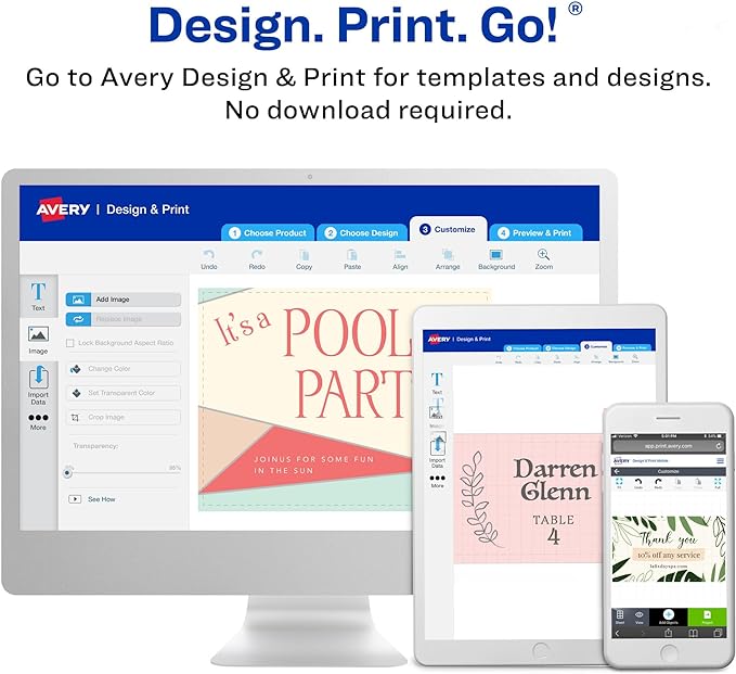 Avery Clean Edge Printable Business Cards with Sure Feed Technology, 2" x 3.5", White, 120 Blank Cards for Inkjet Printers (28877)