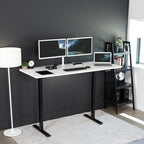 VIVO Electric 71 x 30 in Standing Desk, Memory Height Adjustment, 1B Series, White Top Black Frame, DESK-KIT-1B7W
