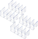 LUGUNU Clear Acrylic Purse Organizer - 4-Section Divider for Handbag Closet Storage - Durable Rack for Purses, Clutches More (Set of 4)