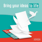 JOYEZA Premium Printable Vinyl Clear Sticker Paper for Inkjet Printer - 25 Sheets Translucent Waterproof, Dries Quickly Vivid Colors, Holds Ink Well - Inkjet & Laser Printer