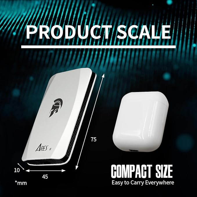 DATO External SSD 2TB, Portable SSD External Solid State Drive, USB 3.2 Gen 2x1 Type C Up to 1050/1000 MB/s, Super Light and Compact Portable Solid State Drive - ARES Torch