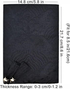 BLBMH 5.5x8.5 inch Book Covers with Bookmarks Adjustable Fabric Paperbacks Book Covers for Privacy Hardcover Softcover Novels Notebook Book Lovers Gifts - Chinese Black 8.5in