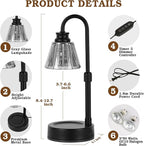 Small Candle Warmer Lamp with Timer, Black Adjustable Candle Lamp Warmer for Jar Candles, Birthday Gifts for Women Mom, Candle Heater House Warming Gift, Cute Lamp Candle Warmer Home Decor for Bedroom