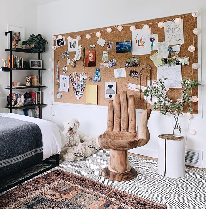 Manton Cork Premium Cork Roll - 4' x 10' x 3/8", 100% Natural Facing Grade Material for Bulletin Boards, Decorative Photo and Message Push Pin Displays - Perfect for Home, School, and Office